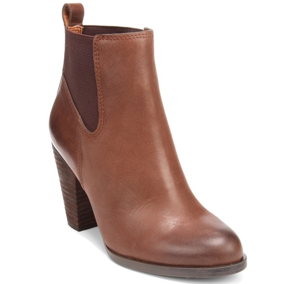 Lucky Brand Shoes - Lucky Brand Parlei Brown Leather Heeled Booties